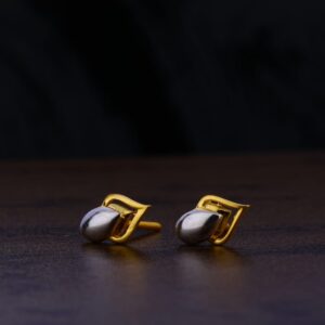 916 Gold Hallmark Fancy Ladies Plain Earring LPE240