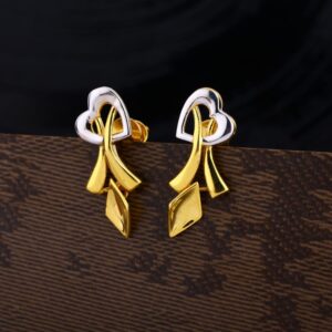 916 Gold Hallmark Fancy Ladies Plain Earring LPE277