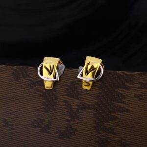 916 Gold Hallmark Delicate Ladies Plain Earring LPE281