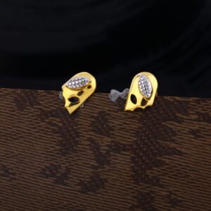 916 Gold Hallmark Ladies Plain Earring LPE283