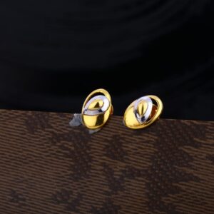 916 Gold Fancy Ladies Plain Earring LPE286