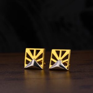 916 Gold Delicate Ladies Plain Earring LPE233