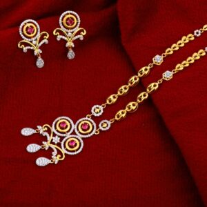 916 Gold Hallmark Fancy Ladies Chain Necklace set CN268