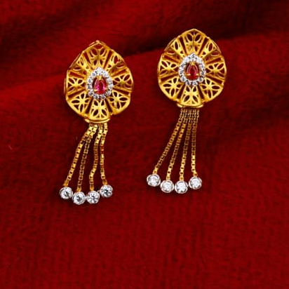 916 Gold Hallmark Ladies Chain Necklace set CN252 - Image 2
