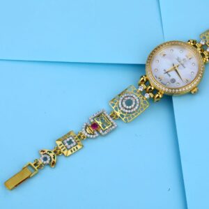 750 Rose Gold CZ Designer Ladies Watch LW05