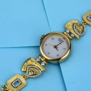 750 Rose Gold CZ Classic Ladies Watch LW04