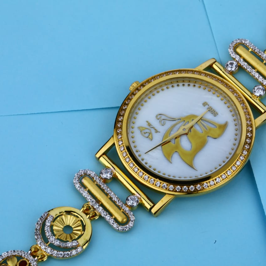 750 Rose Gold CZ Ladies Watch LW03
