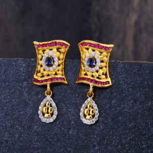 22CT CZ Gold Ladies fancy Jhummar Earring LJE279