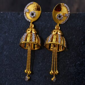 22CT CZ Gold Ladies  Jhummar Earring LJE274