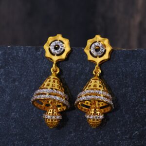 22KT  CZ Gold Women's Stylish Hallmark Jhummar Earring LJE273