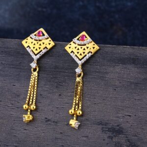 22KT  CZ Gold Classic Jhummar Earring LJE329