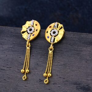 916 Cz Gold Women's Gorgeous Hallmark Jhummar Earring LJE325