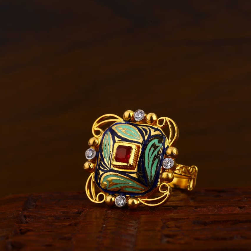 916 Gold Hallmark Antique Stylish Ladies Ring LAR137