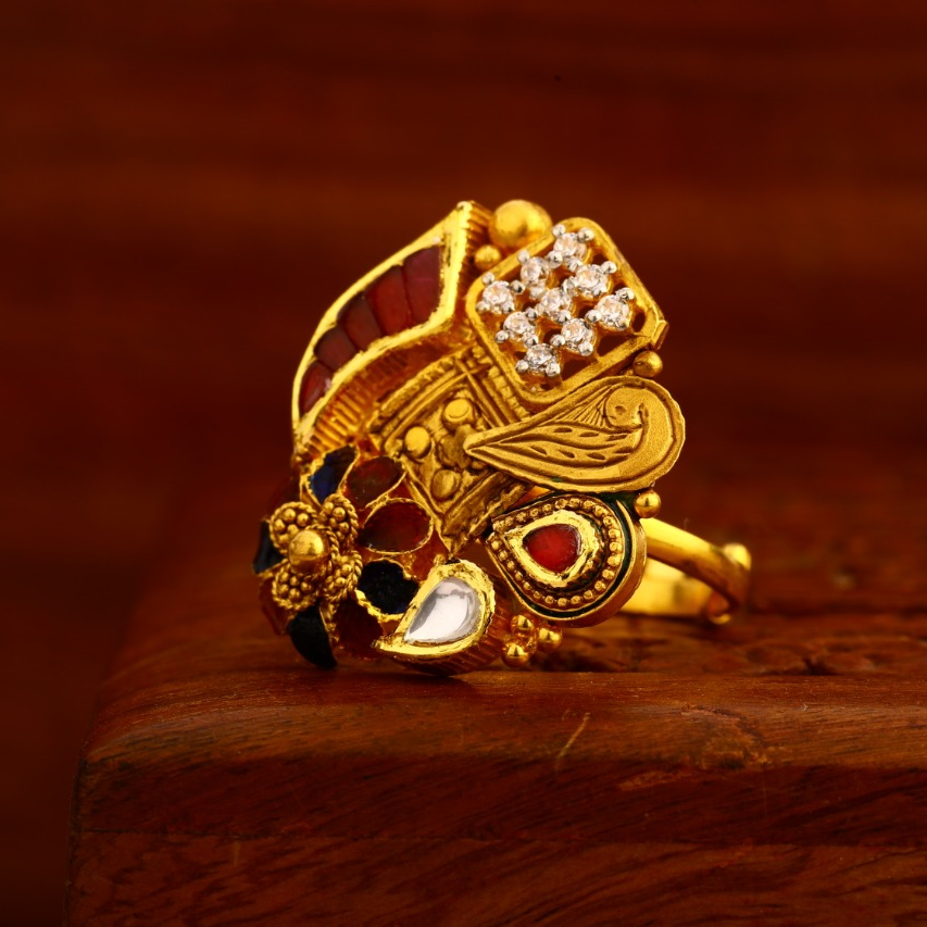 916 Gold Antique Classic Ladies Ring LAR226