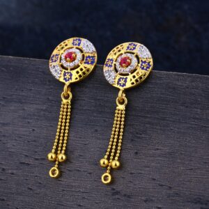 916 Gold CZ Ladies Designer Jhummar Earring LJE318