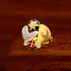 22CT Gold CZ Antique Ladies Ring LAR203