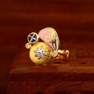 22CT Gold CZ Antique Fancy Ladies Ring LAR208