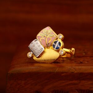 22CT Gold CZ Antique Designer Ladies Ring LAR205