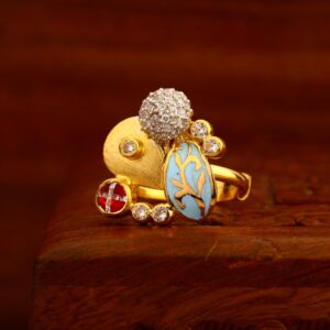 22CT Gold CZ Antique Ladies Ring LAR202