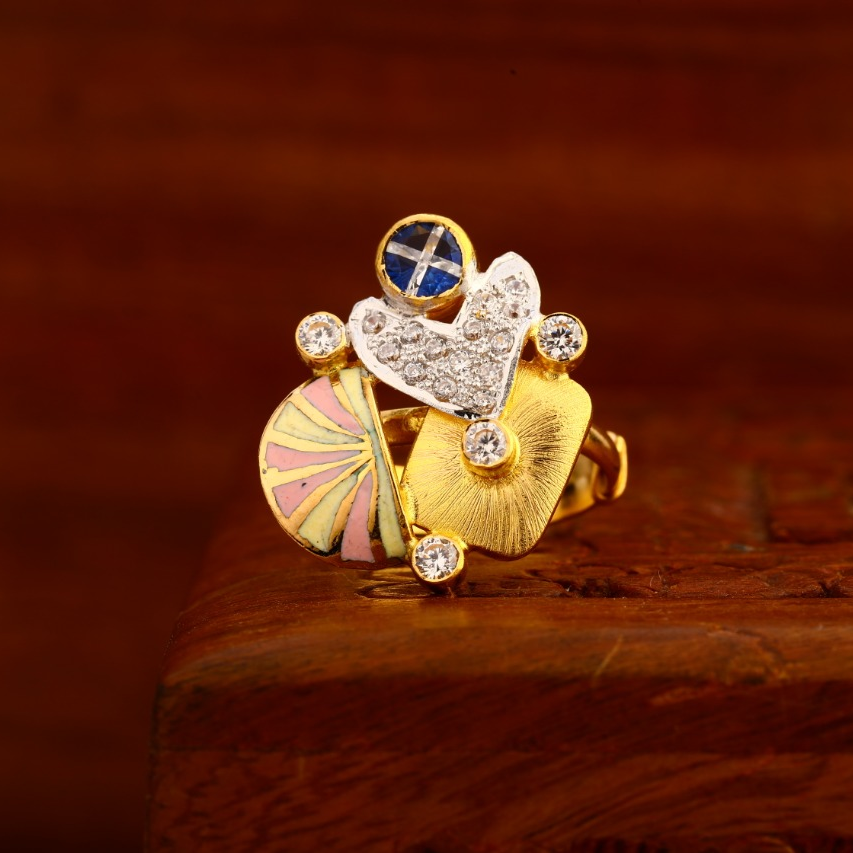 22CT Gold Hallmark Antique Stylish Ladies Ring LAR199