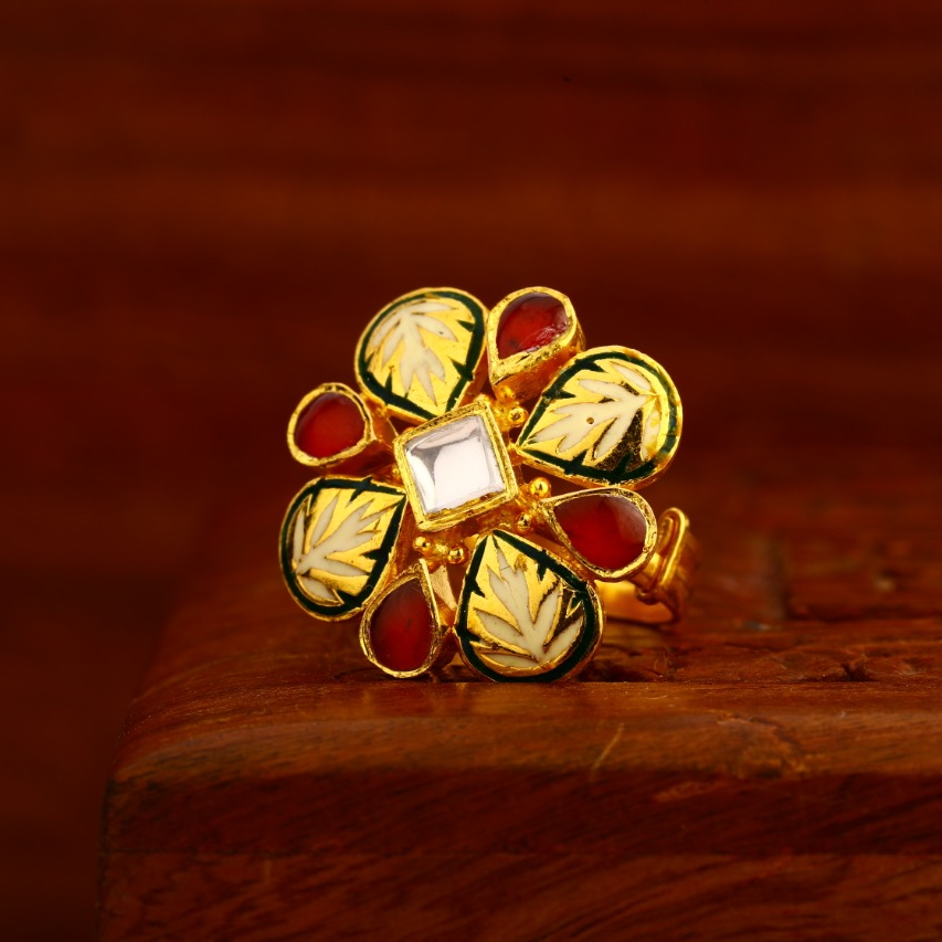 22CT Gold Hallmark Antique Designer Ladies Ring LAR194