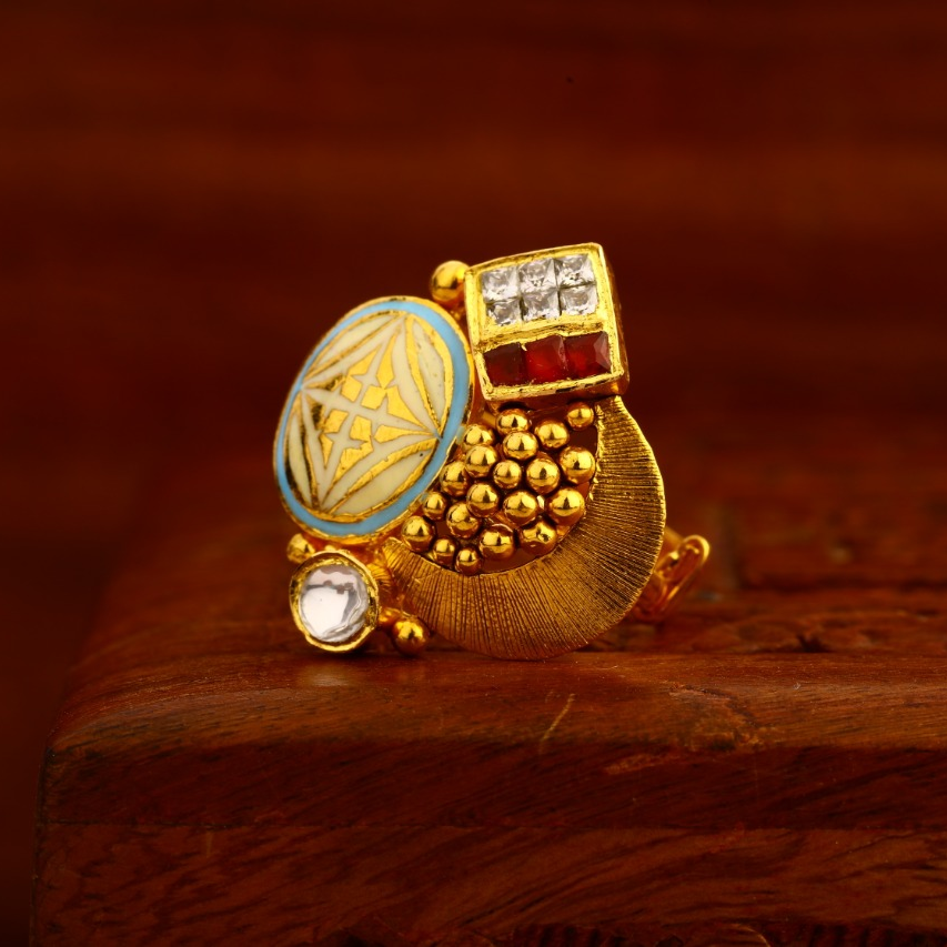 22CT Gold Antique Stylish Ladies Ring LAR191