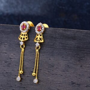916 Gold CZ Ladies Stylish Jhummar Earring LJE314