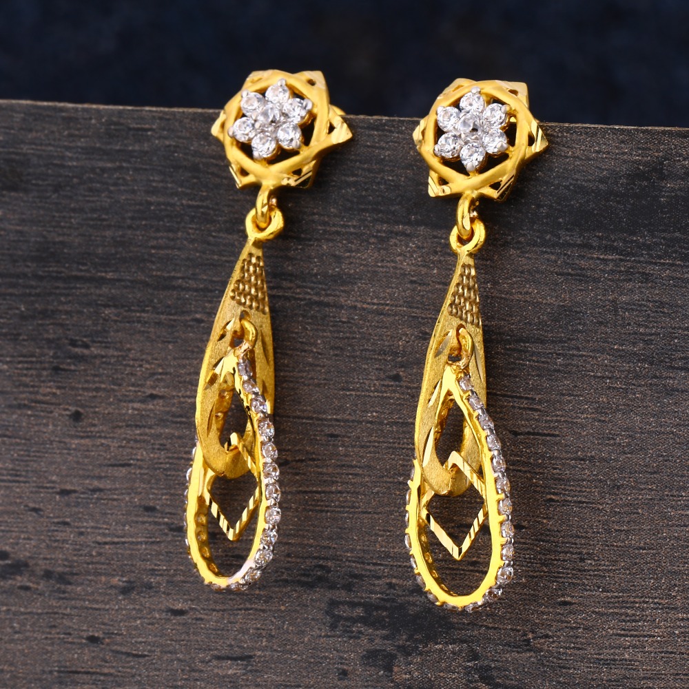 916 Gold CZ Ladies Exclusive  Jhummar Earring LJE311