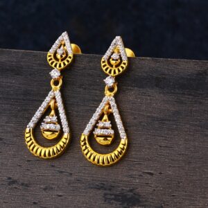 916 Gold CZ Ladies Classic  Jhummar Earring LJE308