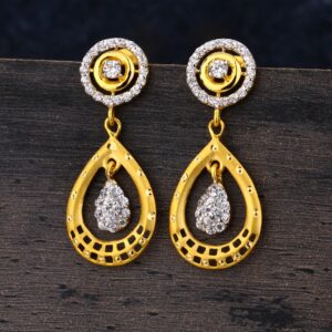 22CT Gold CZ Women's Exclusive Hallmark  Jhummar Earring LJE303