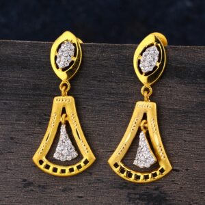 22CT Gold CZ Women's Delicate  Hallmark  Jhummar Earring LJE302