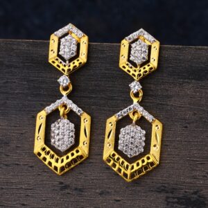 22CT Gold CZ Women's Designer Hallmark  Jhummar Earring LJE301