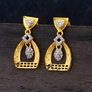 22CT Gold CZ Women's Classic Hallmark  Jhummar Earring LJE300