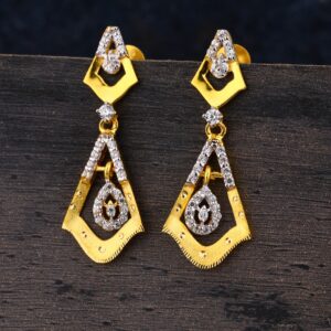22CT Gold CZ Women's Hallmark  Jhummar Earring LJE299