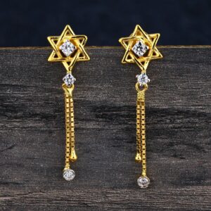 22KT CZ  Gold Hallmark Stylish Women's  Jhummar Earring LJE375