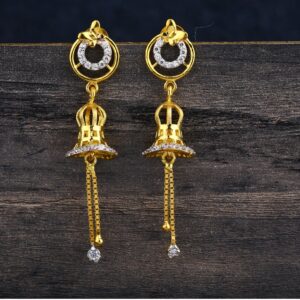 22KT CZ  Gold Hallmark fancy Women's  Jhummar Earring LJE373