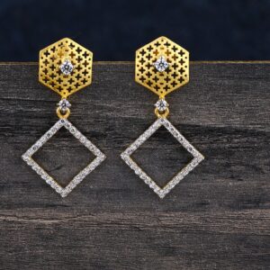 22KT CZ  Gold Hallmark Designer  Women's  Jhummar Earring LJE370