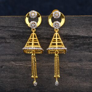 22KT CZ  Gold Ladies  Fancy  Jhummar Earring LJE360