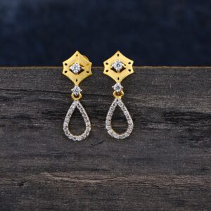 22KT CZ  Gold Ladies Designer  Jhummar Earring LJE357