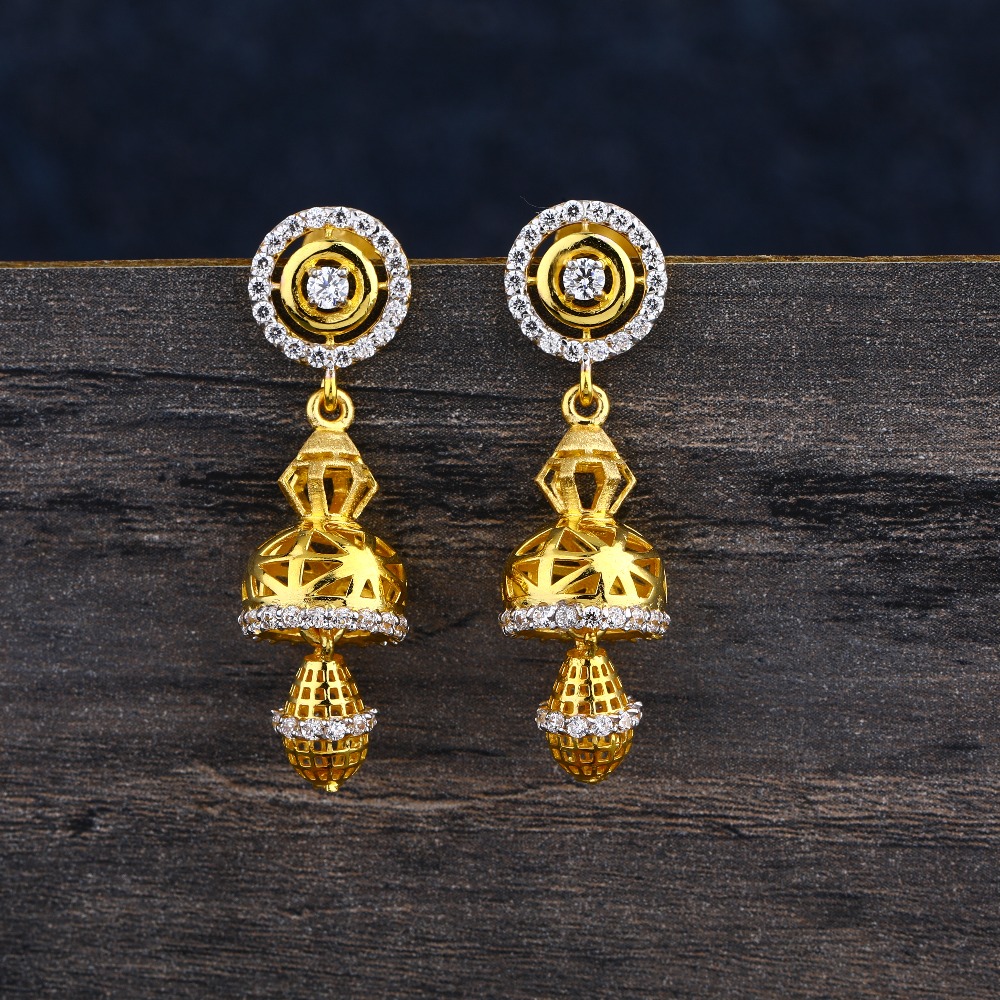 916 Gold Hallmark Women's  Gorgeous Jhummar Earring LJE353
