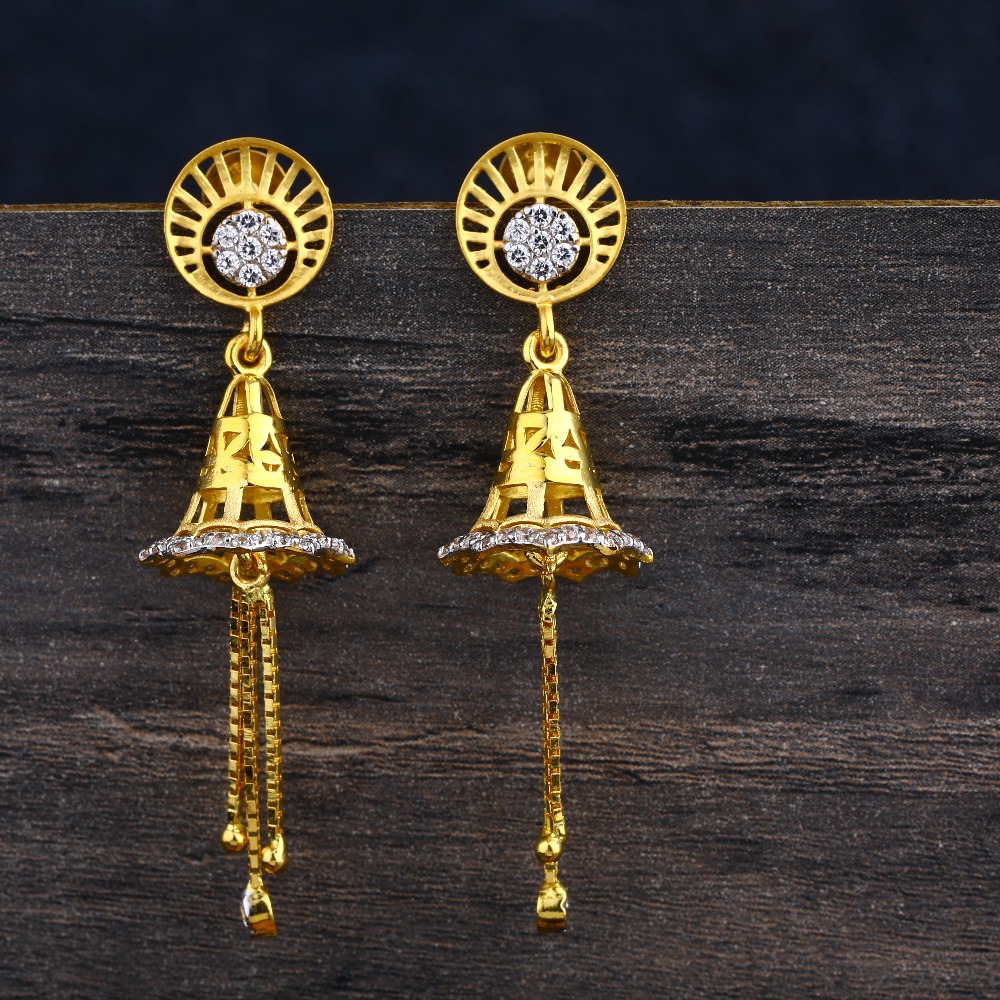 916 Gold Hallmark Women's  fancy Jhummar Earring LJE352