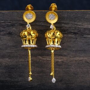 916 gold hallmark women's Designer jhummar earring lJE349