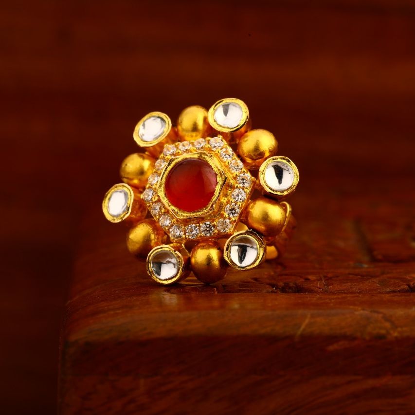 22KT Gold Hallmark Antique Exclusive Ladies Ring LAR162
