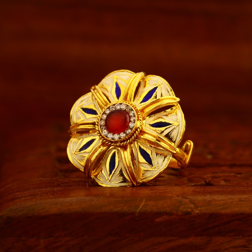 22KT Gold Hallmark Antique Designer Ladies Ring LAR166