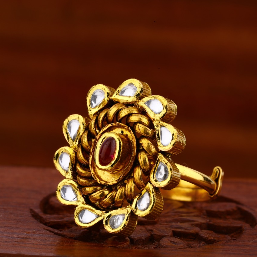 22KT Gold Hallmark Antique Delicate Ladies Ring LAR113