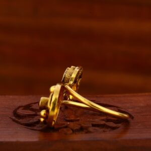 916 Gold CZ Hallmark Antique Designer Ladies Ring LAR95