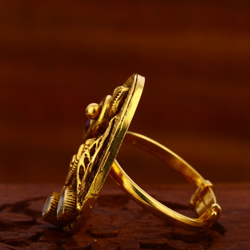 916 Gold CZ Antique Fancy Ladies Ring LAR90 - Image 3