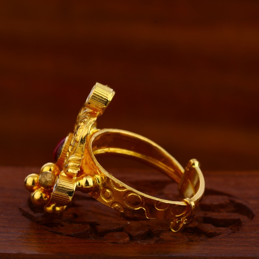 916 Gold CZ Antique Exclusive Ladies Ring LAR89 - Image 2