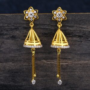 916 Gold Ladies Classic Jhummar Earring LJE340