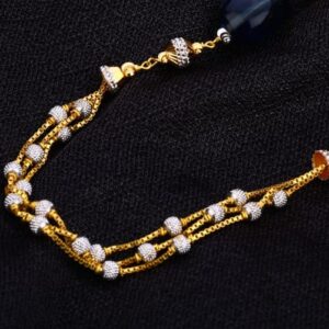 916 Gold CZ Hallmark Ladies Moti Mala AC182